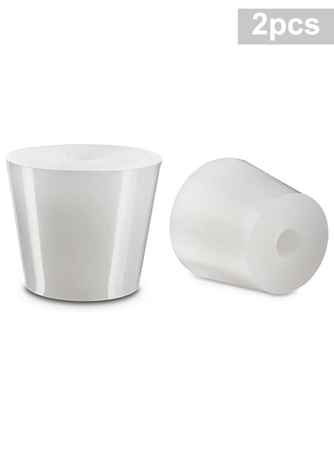 DMYRDH 2pcs Fermentation Silicone Stopper Drilled Plug With Hole for Airlock Valve Home Brew Bubbler Wine Making Rubber Stopper Replacements